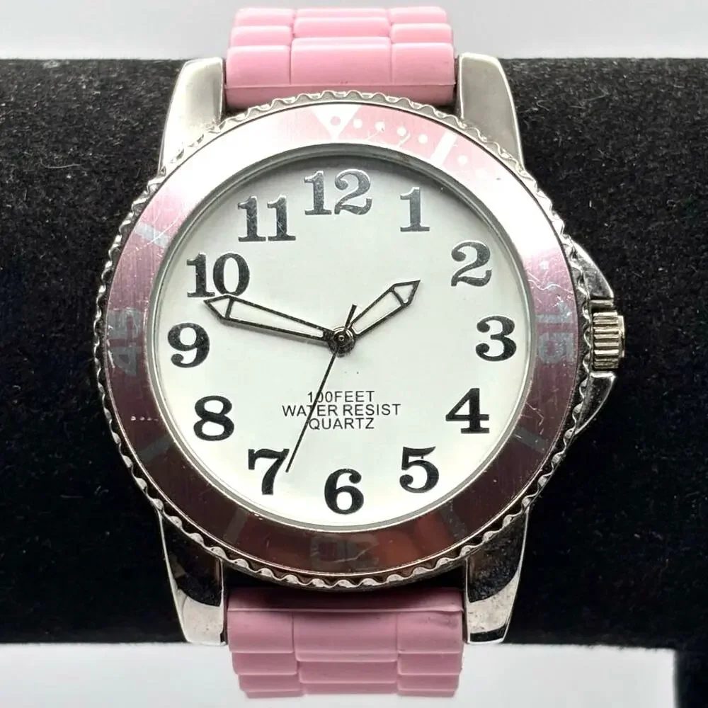 Pink & Silver Men's Watch